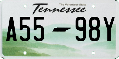 TN license plate A5598Y