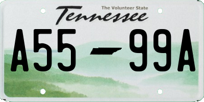 TN license plate A5599A