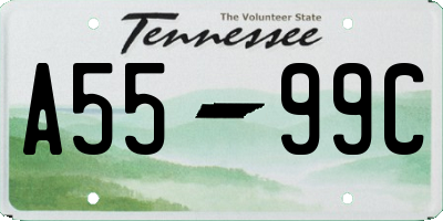 TN license plate A5599C