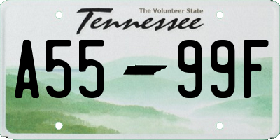 TN license plate A5599F