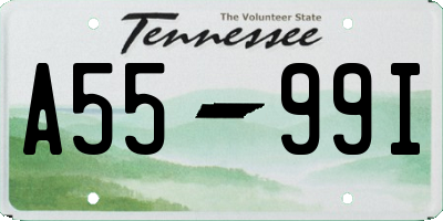 TN license plate A5599I