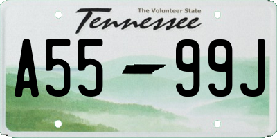 TN license plate A5599J