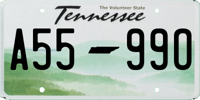 TN license plate A5599O