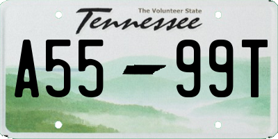 TN license plate A5599T