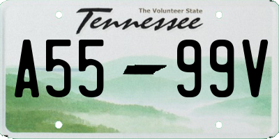 TN license plate A5599V