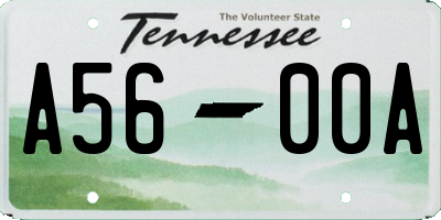 TN license plate A5600A