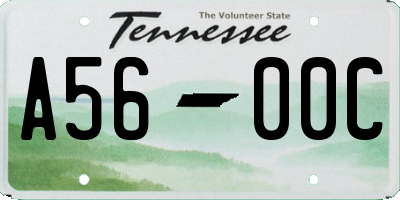 TN license plate A5600C