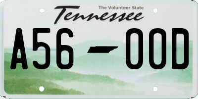 TN license plate A5600D