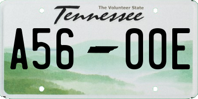 TN license plate A5600E