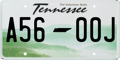 TN license plate A5600J