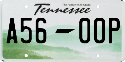 TN license plate A5600P