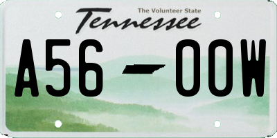 TN license plate A5600W