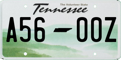 TN license plate A5600Z