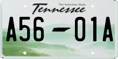 TN license plate A5601A