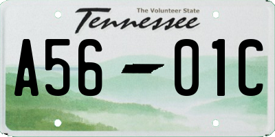 TN license plate A5601C