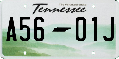 TN license plate A5601J