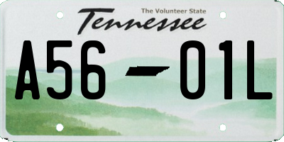 TN license plate A5601L