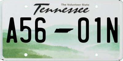 TN license plate A5601N