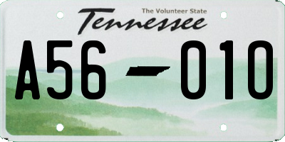 TN license plate A5601O