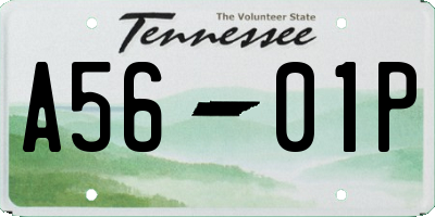 TN license plate A5601P