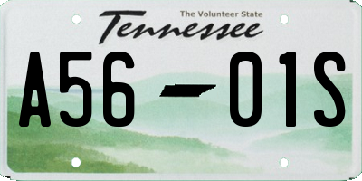 TN license plate A5601S