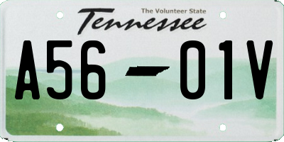 TN license plate A5601V