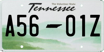 TN license plate A5601Z