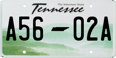 TN license plate A5602A