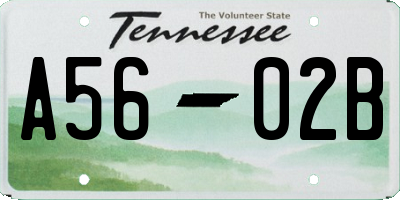 TN license plate A5602B