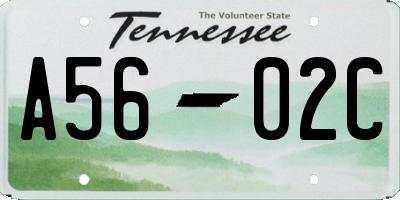 TN license plate A5602C