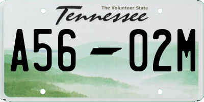 TN license plate A5602M