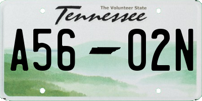 TN license plate A5602N