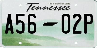 TN license plate A5602P