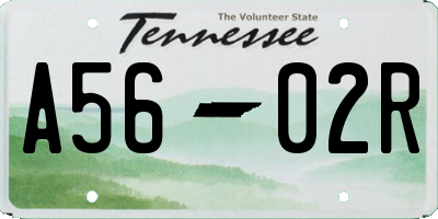 TN license plate A5602R