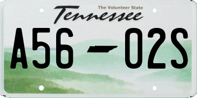 TN license plate A5602S