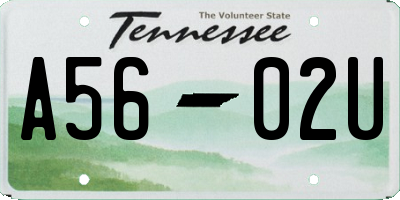 TN license plate A5602U