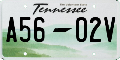 TN license plate A5602V