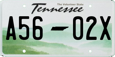 TN license plate A5602X