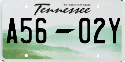 TN license plate A5602Y