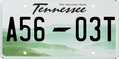 TN license plate A5603T