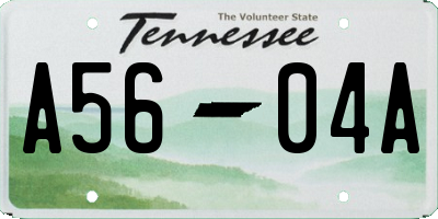 TN license plate A5604A