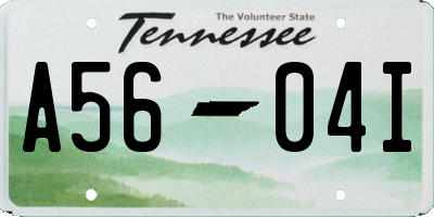 TN license plate A5604I