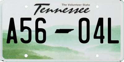 TN license plate A5604L