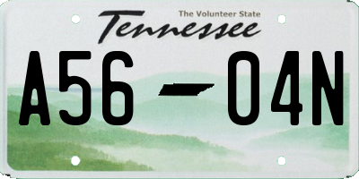 TN license plate A5604N