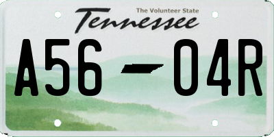 TN license plate A5604R