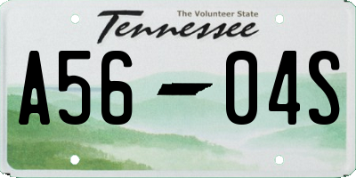 TN license plate A5604S