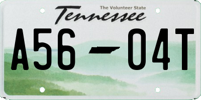 TN license plate A5604T