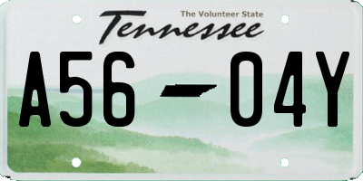 TN license plate A5604Y