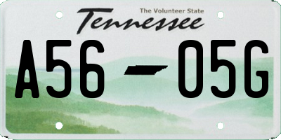 TN license plate A5605G