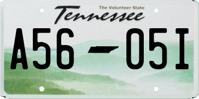 TN license plate A5605I